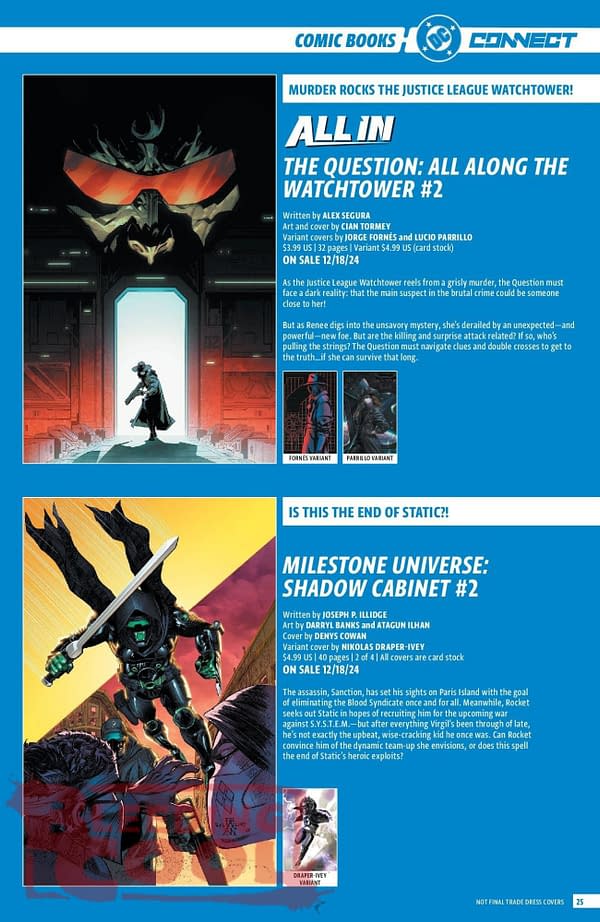 DC Comics Full December 2024 Solicits & Solicitations