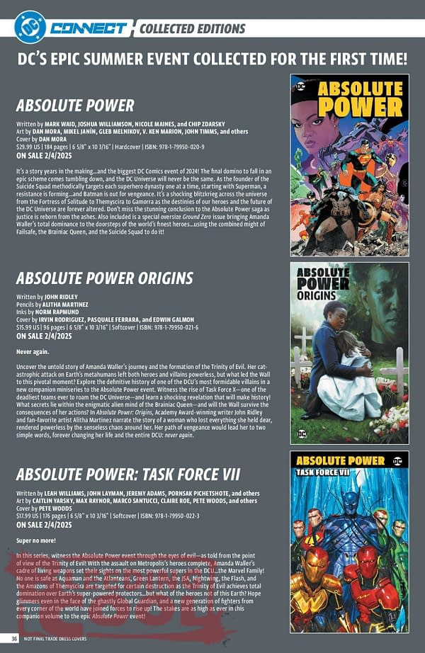 DC Comics Full December 2024 Solicits & Solicitations