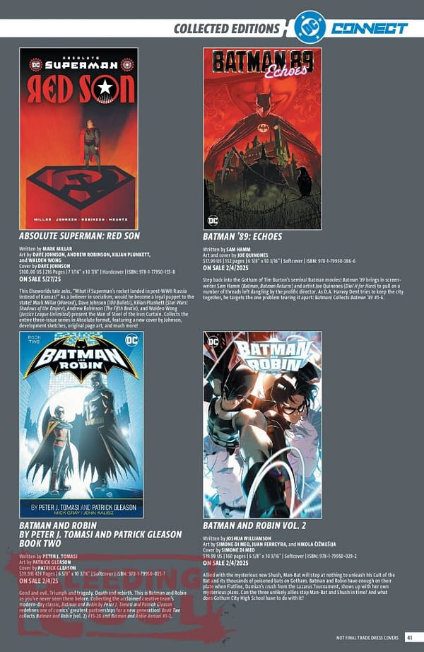 DC Comics Full December 2024 Solicits & Solicitations