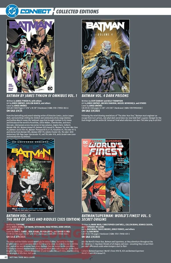 DC Comics Full December 2024 Solicits & Solicitations
