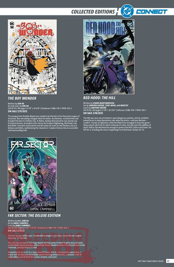 DC Comics Full December 2024 Solicits & Solicitations