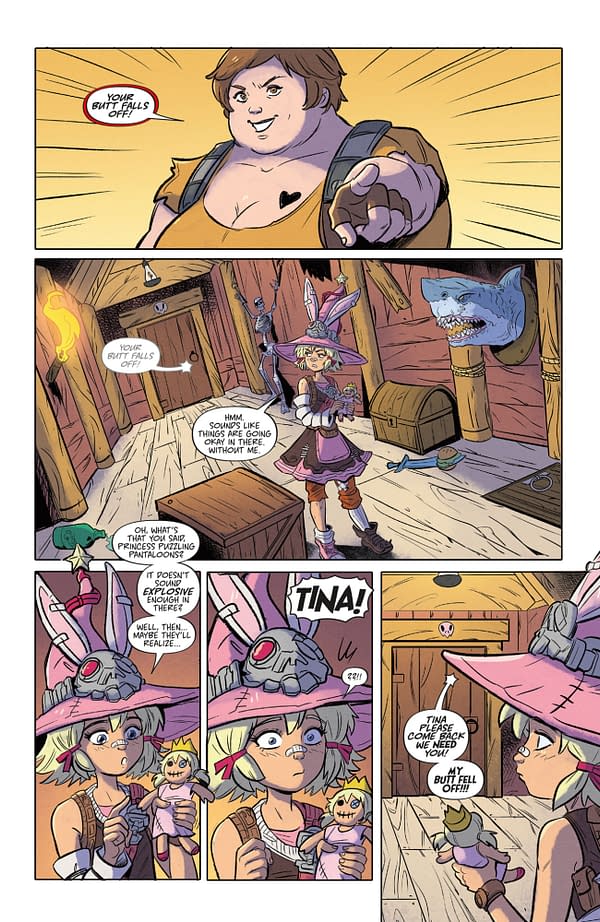 Interior preview page from TINY TINA'S WONDERLANDS: LAND OF THE GIANTS #3 DERON BENNETT COVER