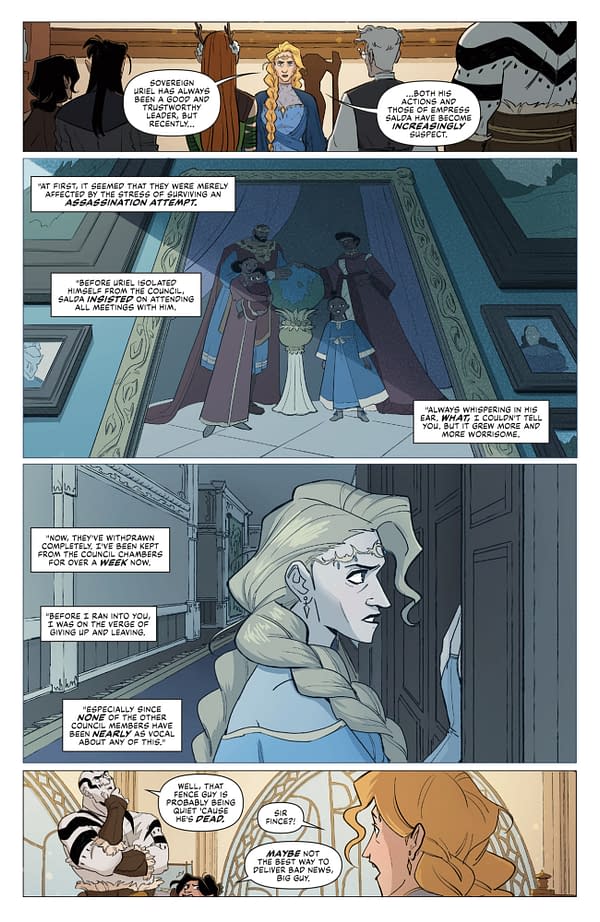 Interior preview page from CRITICAL ROLE: VOX MACHINA ORIGINS IV #4 DIANA SOUSA COVER