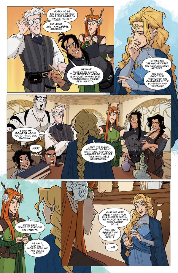 Interior preview page from CRITICAL ROLE: VOX MACHINA ORIGINS IV #4 DIANA SOUSA COVER