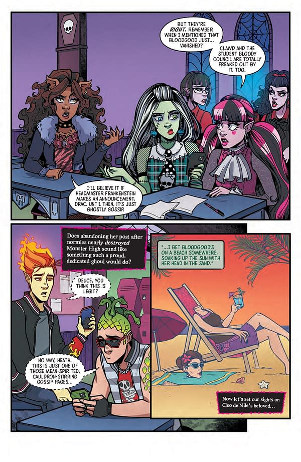 Interior preview page from MONSTER HIGH: NEW SCAREMESTER #4 ARIELLE JOVELLANOS COVER