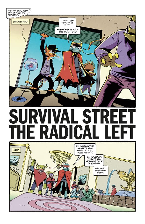 Interior preview page from SURVIVAL STREET: THE RADICAL LEFT #4 ELLIE WRIGHT COVER