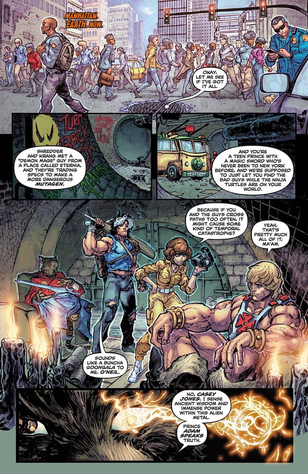 Interior preview page from MOTU/TMNT: TURTLES OF GRAYSKULL #3 ANDWORLD DESIGN COVER