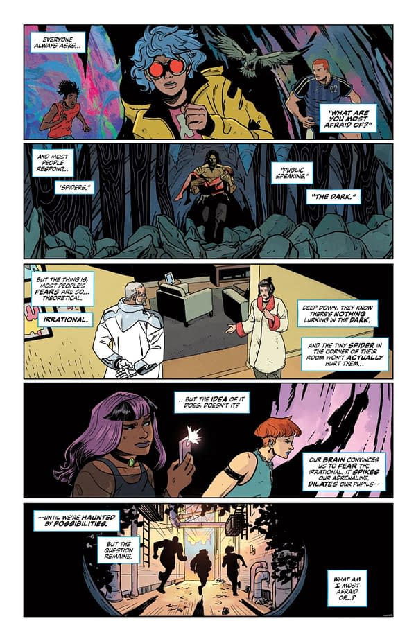 Interior preview page from ODDLY PEDESTRIAN LIFE OF CHRISTOPHER CHAOS #15 MIQUEL MUERTO COVER
