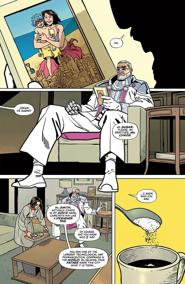 Interior preview page from ODDLY PEDESTRIAN LIFE OF CHRISTOPHER CHAOS #15 MIQUEL MUERTO COVER