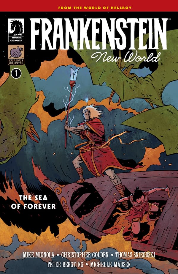 Cover image for FRANKENSTEIN: NEW WORLD - THE SEA OF FOREVER #1 PETER BERGTING COVER