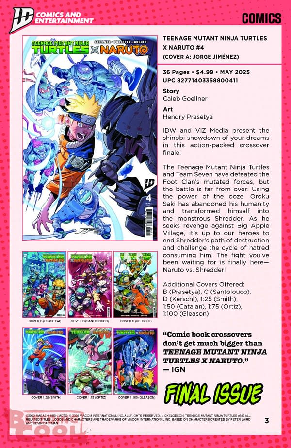 IDW May 2025 Solicits