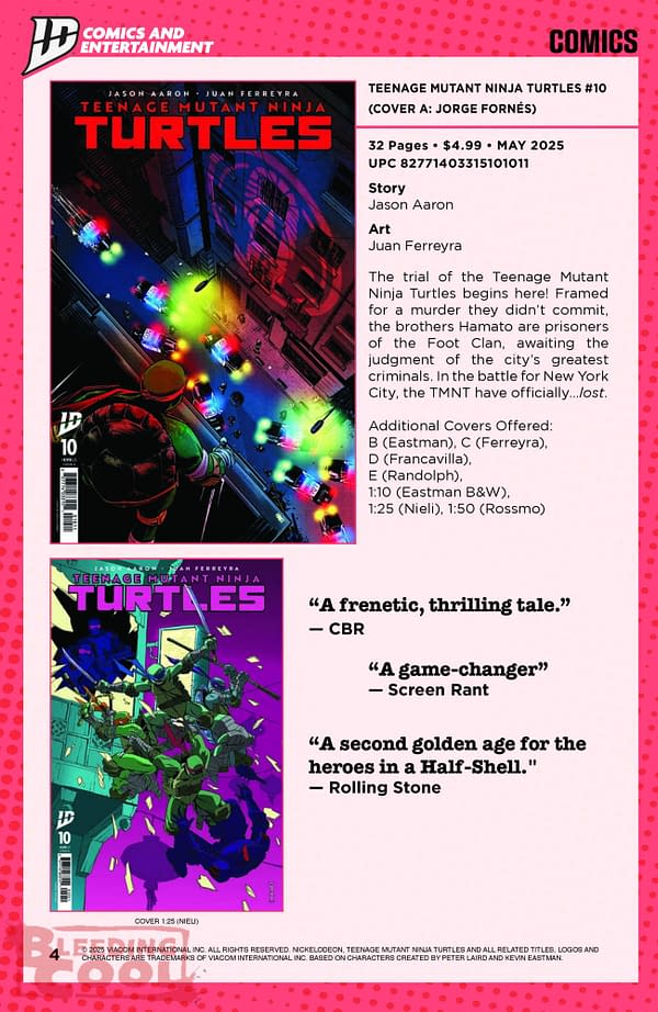 IDW May 2025 Solicits