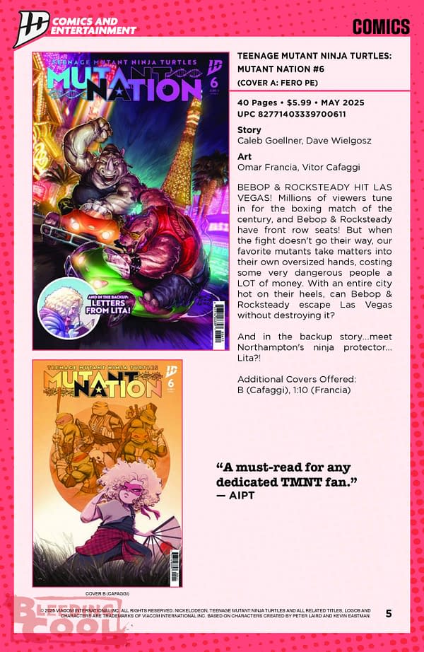 IDW May 2025 Solicits