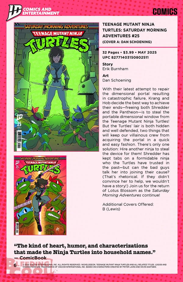 IDW May 2025 Solicits
