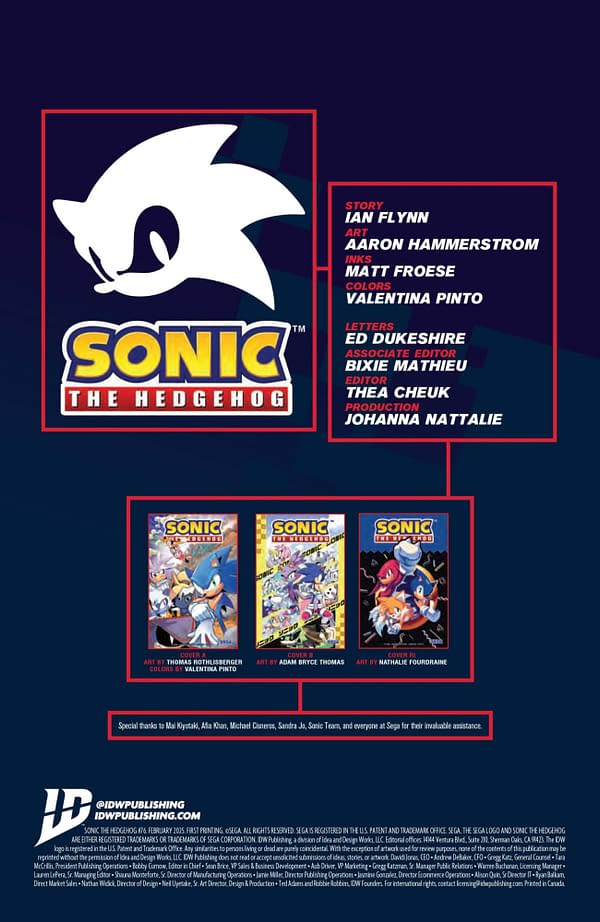 Interior preview page from SONIC THE HEDGEHOG #76 THOMAS ROTHLISBERGER COVER