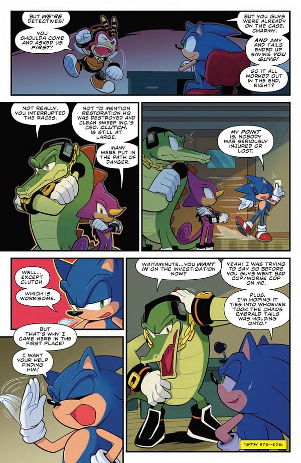 Interior preview page from SONIC THE HEDGEHOG #76 THOMAS ROTHLISBERGER COVER