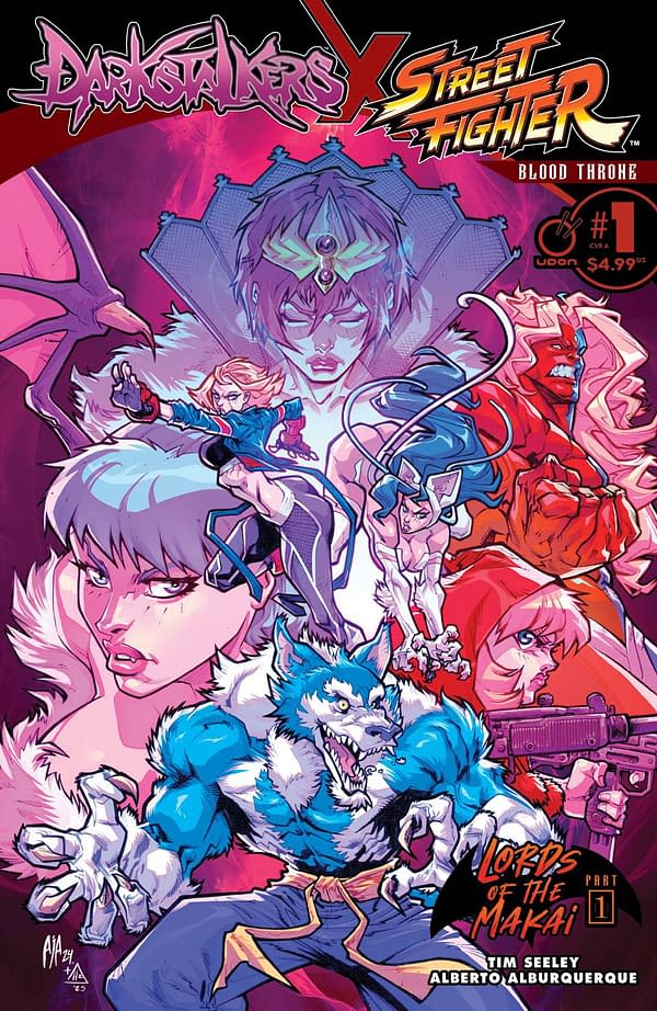 Cover image for DARKSTALKERS X STREET FIGHTER BLOOD THRONE #1 CVR A