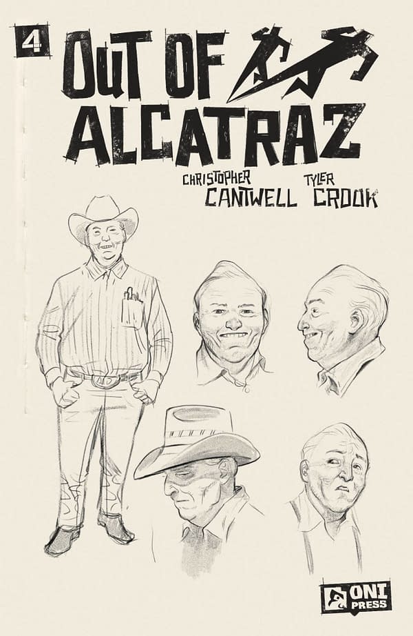 Cover image for OUT OF ALCATRAZ #4 (OF 5) CVR C 10 COPY INCV CROOKS SKETCH