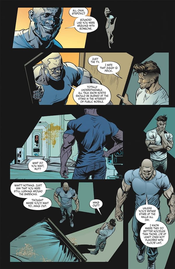 Interior preview page from CYBERPUNK 2077: PSYCHO SQUAD #3 FRANK CVETKOVIC COVER