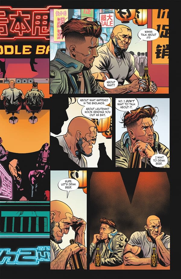 Interior preview page from CYBERPUNK 2077: PSYCHO SQUAD #3 FRANK CVETKOVIC COVER