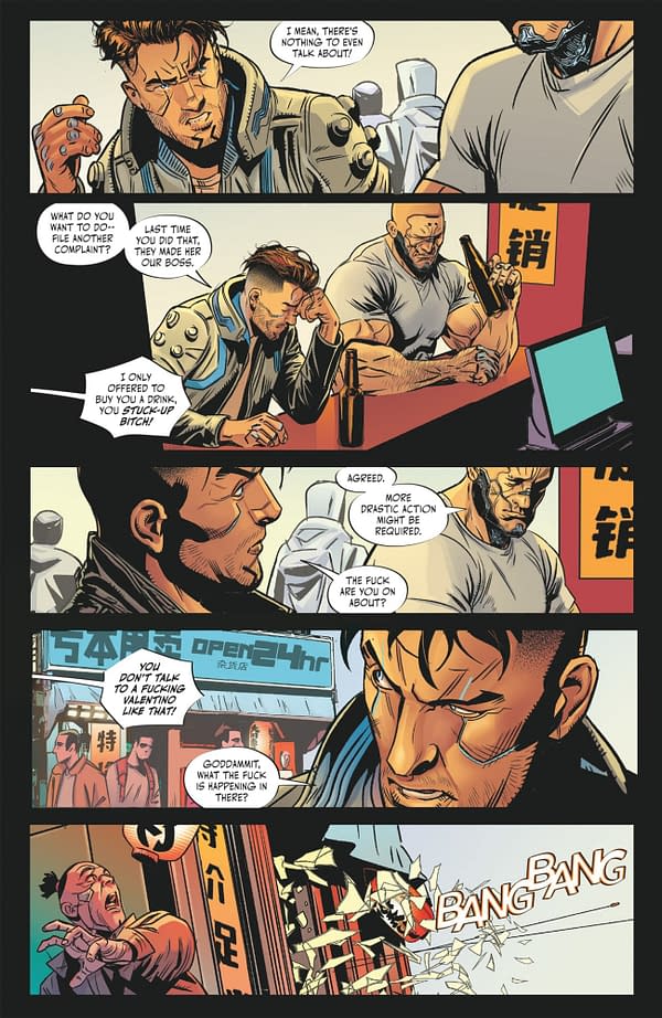 Interior preview page from CYBERPUNK 2077: PSYCHO SQUAD #3 FRANK CVETKOVIC COVER