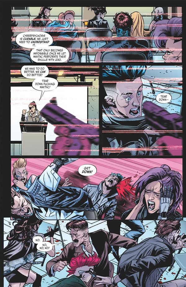 Interior preview page from CYBERPUNK 2077: PSYCHO SQUAD #4 FRANK CVETKOVIC COVER