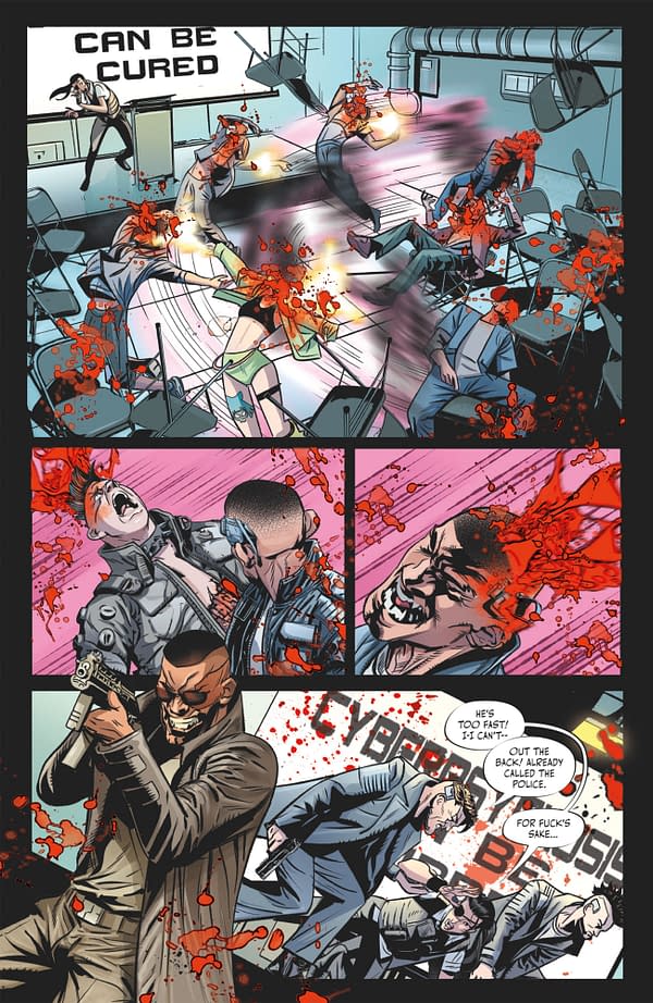 Interior preview page from CYBERPUNK 2077: PSYCHO SQUAD #4 FRANK CVETKOVIC COVER