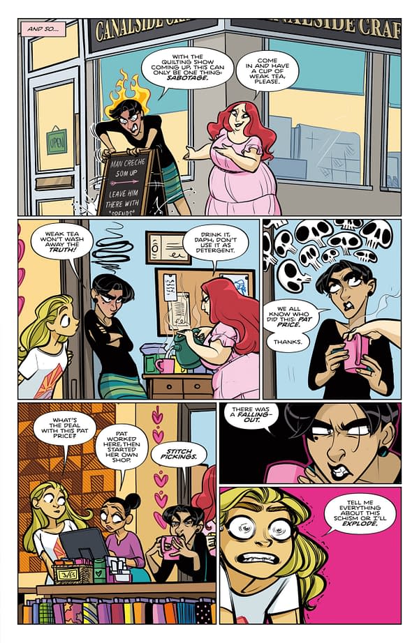 Interior preview page from THE GREAT BRITISH BUMP-OFF: KILL OR BE QUILT #2 JIM CAMPBELL COVER