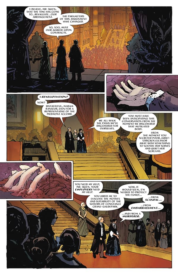 Interior preview page from OUR BRILLIANT RUIN: HORROR AT CRANE MANSION #2 FRANK CVETKOVIC COVER