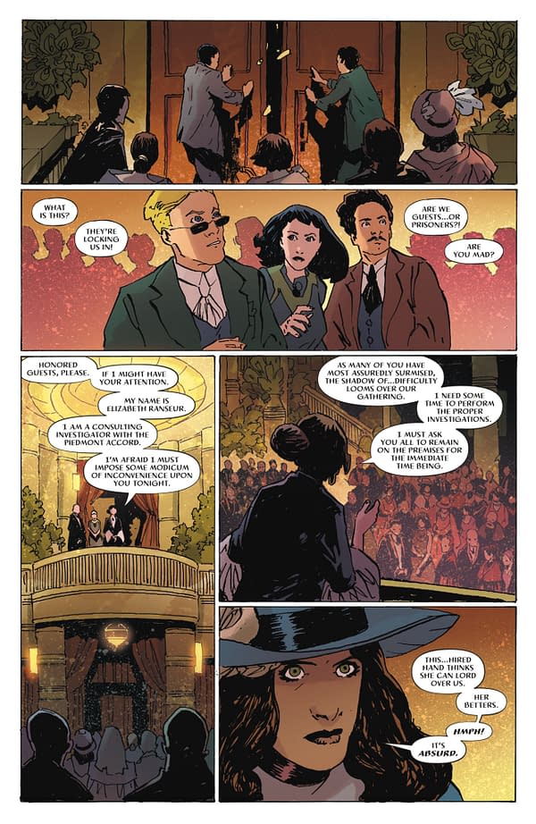 Interior preview page from OUR BRILLIANT RUIN: HORROR AT CRANE MANSION #2 FRANK CVETKOVIC COVER