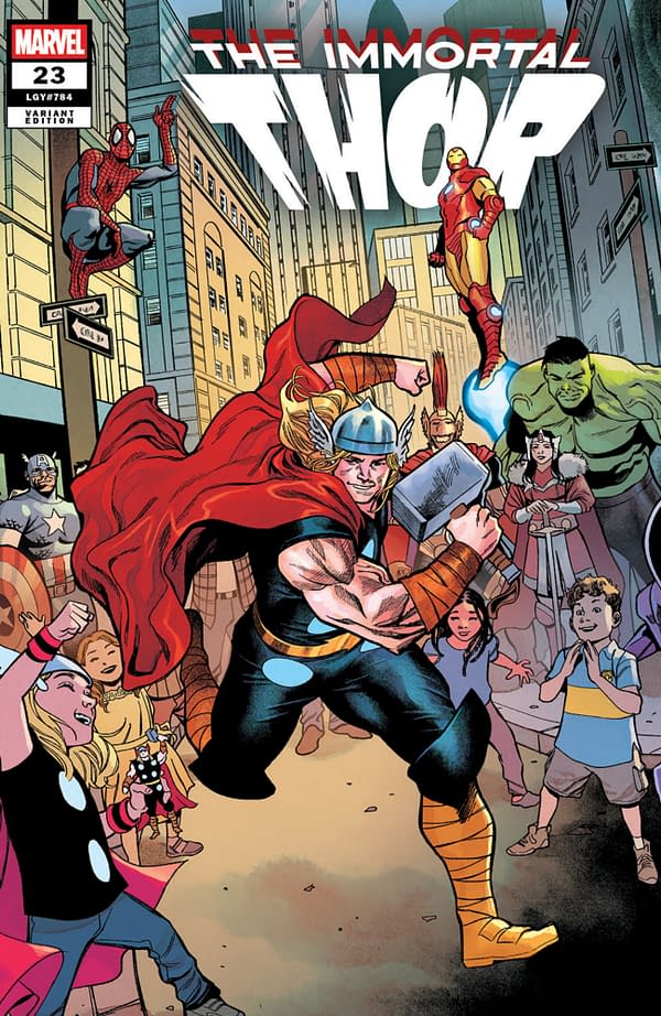 Cover image for IMMORTAL THOR #23 MARTIN COCCOLO DEATH OF THE IMMORTAL THOR 3-PART CONNECTING VARIANT