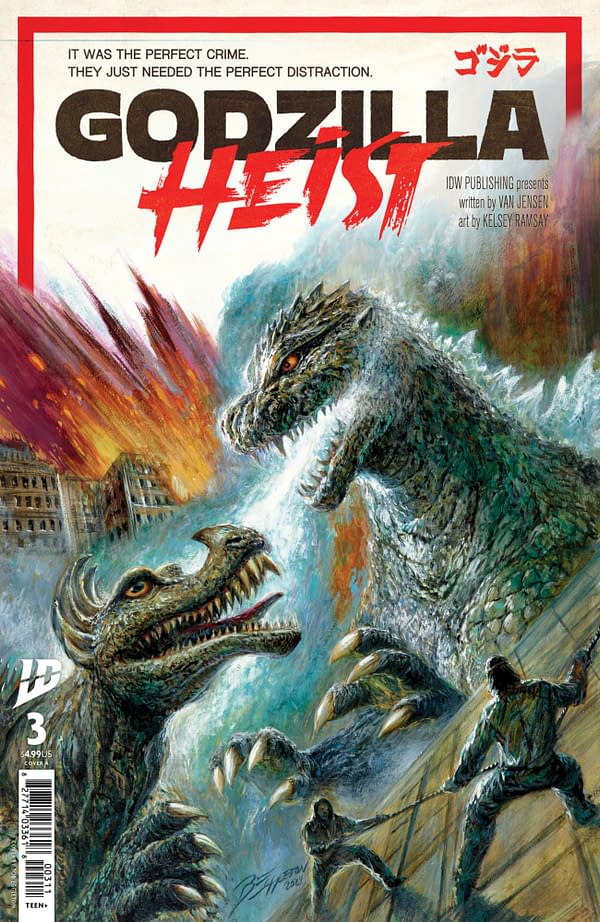 Cover image for GODZILLA HEIST #3 BOB EGGLETON COVER