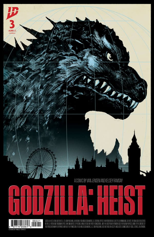 Cover image for Godzilla: Heist #3 Variant B (Tunica Movie Poster Variant)