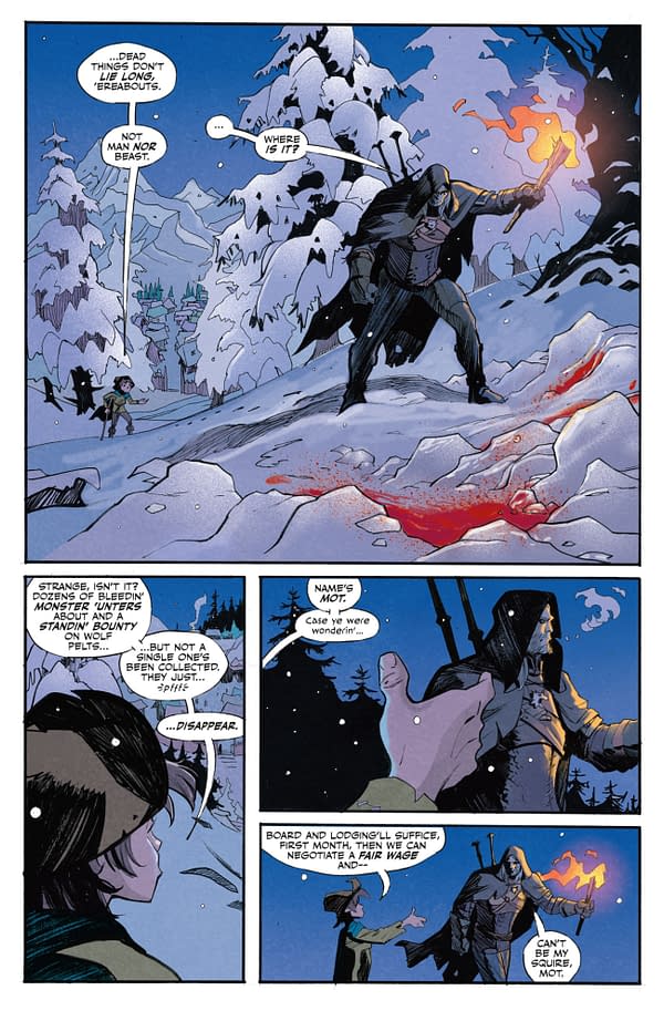 Interior preview page from THE WITCHER: THE BEAR AND THE BUTTERFLY #2 HASSAN OTSMANE-ELHAOU COVER