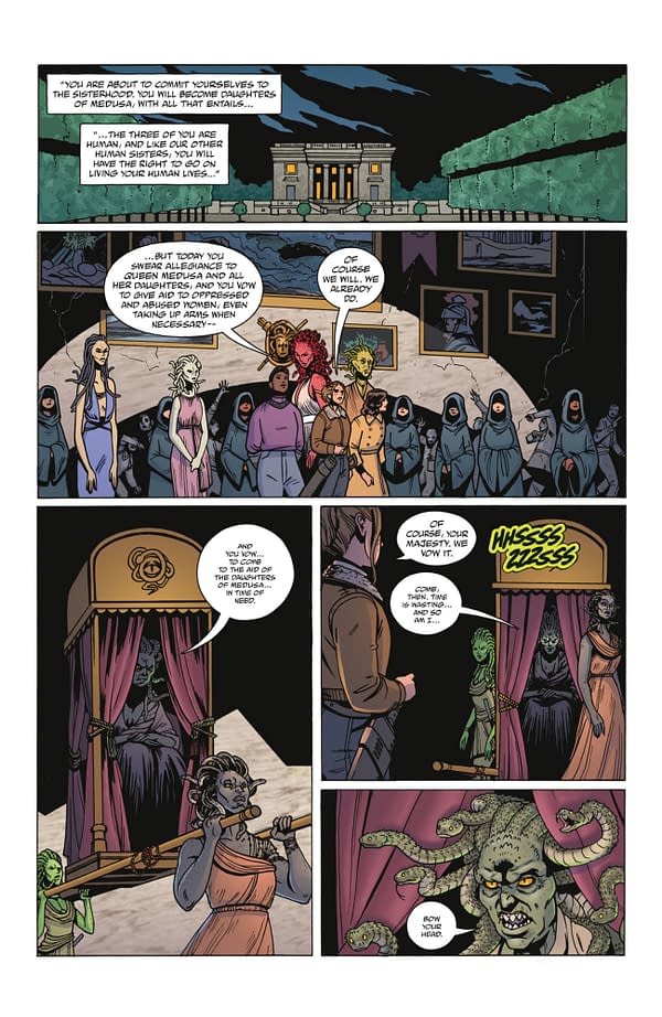 Interior preview page from LADY BALTIMORE: THE DAUGHTERS OF MEDUSA #2 MICHELLE MADSEN COVER