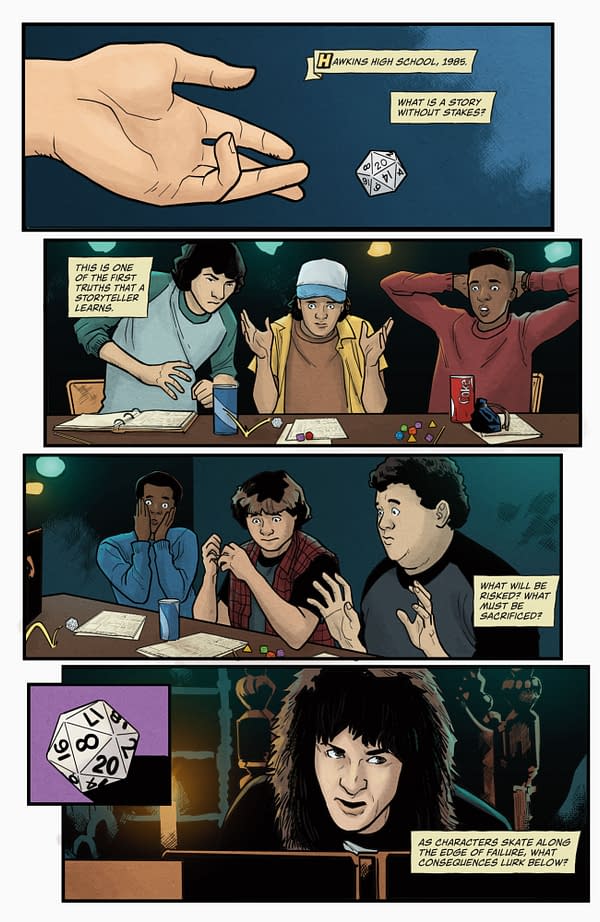 Interior preview page from STRANGER THINGS/DUNGEONS & DRAGONS: RISE OF HELLFIRE #4 DIANA SOUSA COVER