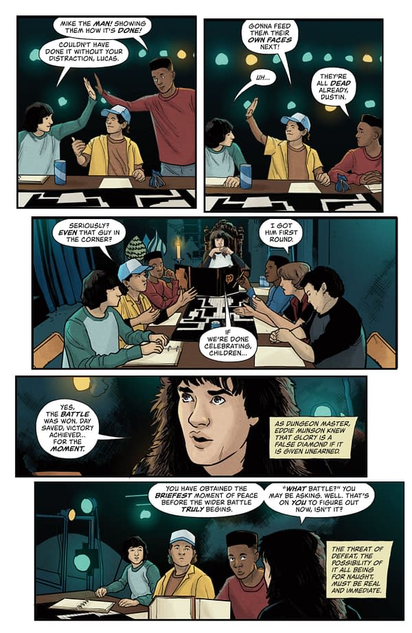 Interior preview page from STRANGER THINGS/DUNGEONS & DRAGONS: RISE OF HELLFIRE #4 DIANA SOUSA COVER