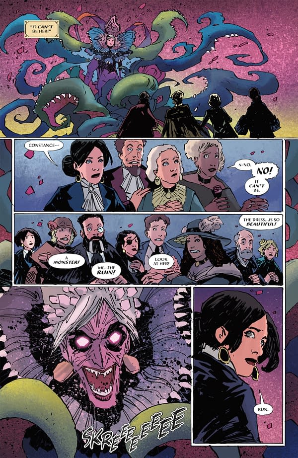 Interior preview page from OUR BRILLIANT RUIN: HORROR AT CRANE MANSION #3 FRANK CVETKOVIC COVER