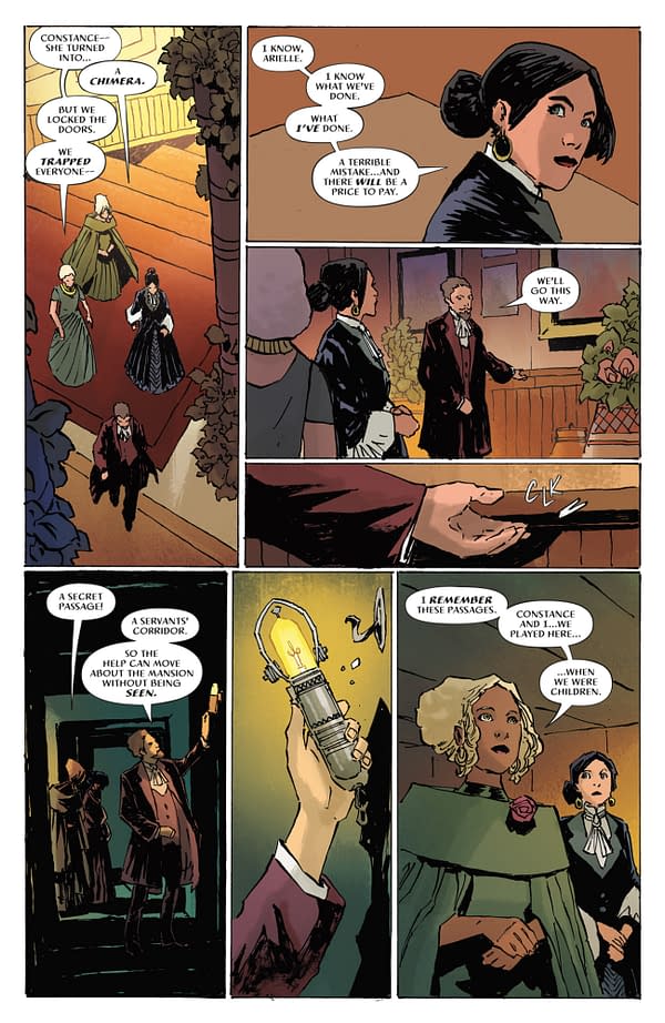 Interior preview page from OUR BRILLIANT RUIN: HORROR AT CRANE MANSION #3 FRANK CVETKOVIC COVER