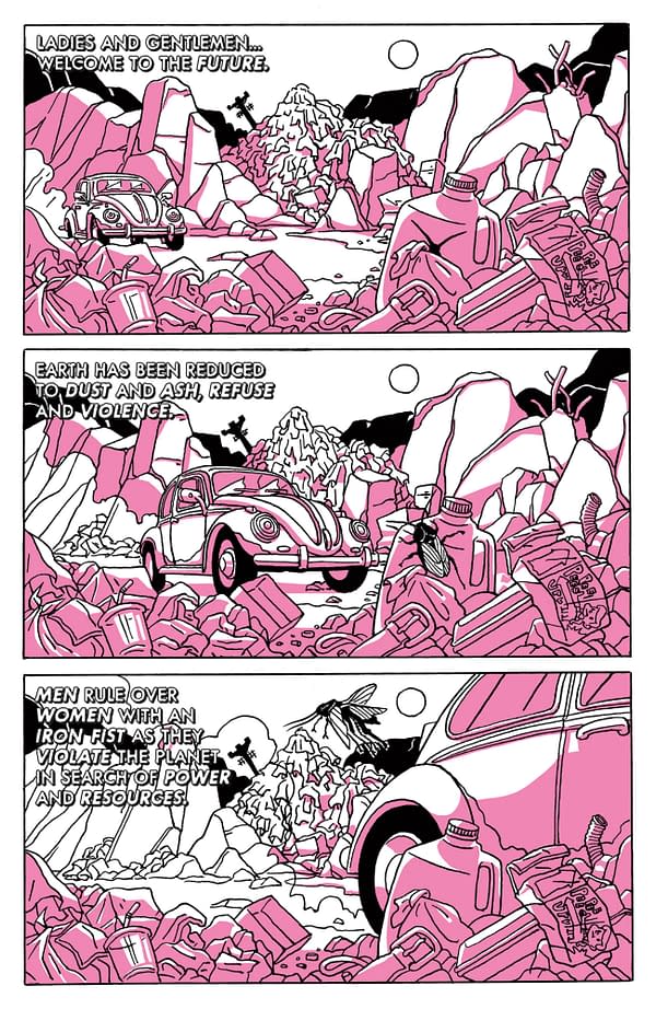 Interior preview page from TRAMPS OF THE APOCALYPSE #1 FRANK CVETKOVIC COVER