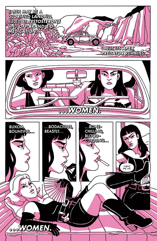 Interior preview page from TRAMPS OF THE APOCALYPSE #1 FRANK CVETKOVIC COVER