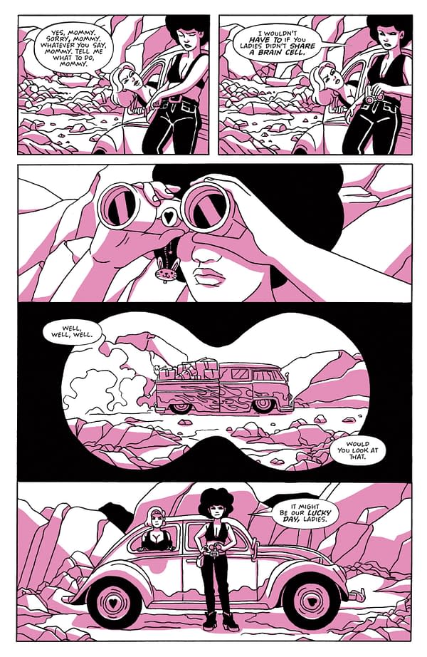 Interior preview page from TRAMPS OF THE APOCALYPSE #1 FRANK CVETKOVIC COVER