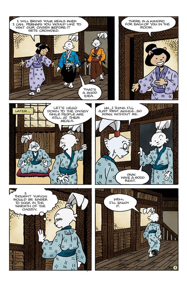 Interior preview page from USAGI YOJIMBO: TEN THOUSAND PLUMS #4 EMI FUJII COVER