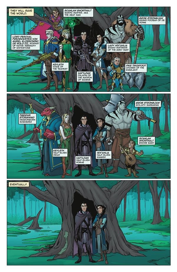 Interior preview page from CRITICAL ROLE: VOX MACHINA ORIGINS I #1 CHRIS NORTHROP COVER