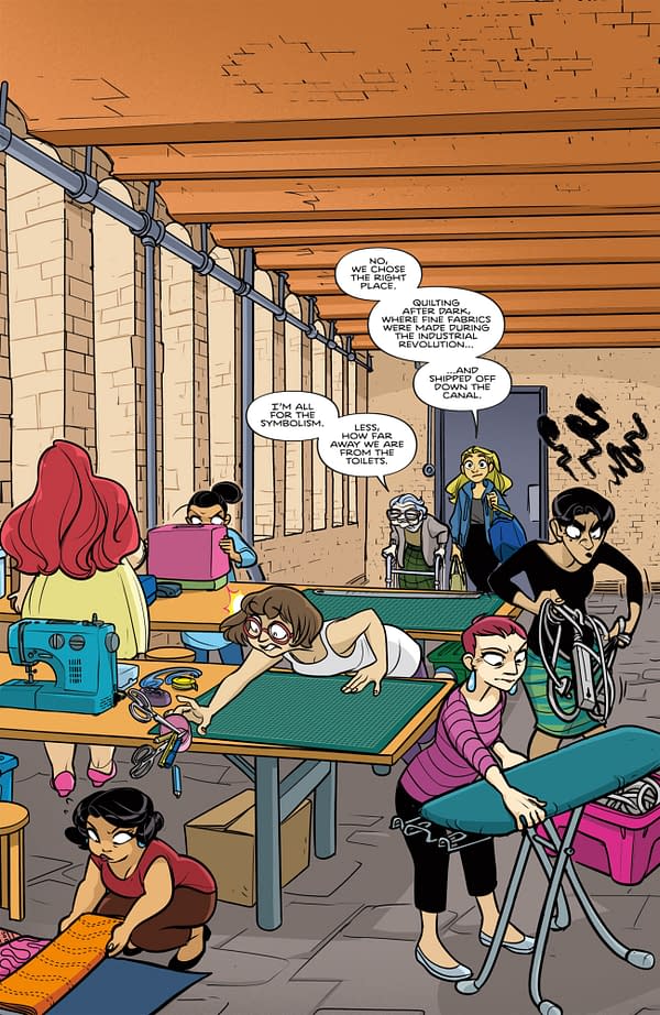 Interior preview page from THE GREAT BRITISH BUMP-OFF: KILL OR BE QUILT #4 JIM CAMPBELL COVER