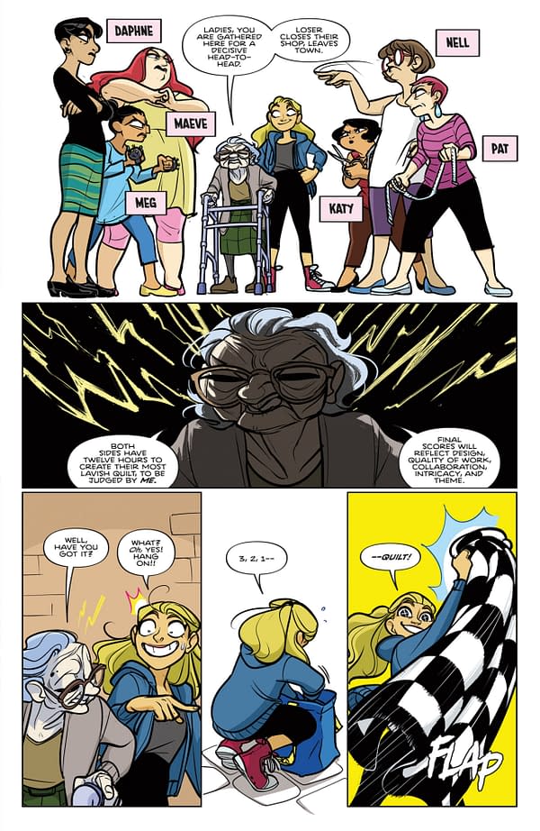 Interior preview page from THE GREAT BRITISH BUMP-OFF: KILL OR BE QUILT #4 JIM CAMPBELL COVER