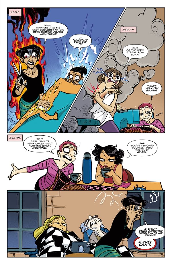 Interior preview page from THE GREAT BRITISH BUMP-OFF: KILL OR BE QUILT #4 JIM CAMPBELL COVER
