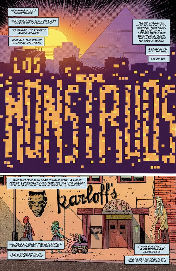 Interior preview page from LOS MONSTRUOS #3 KJ DIAZ COVER