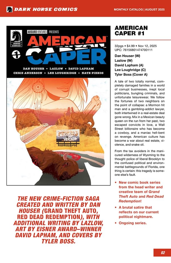 Dark Horse Comics October 2025 Solicits