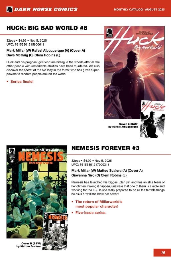 Dark Horse Comics October 2025 Solicits